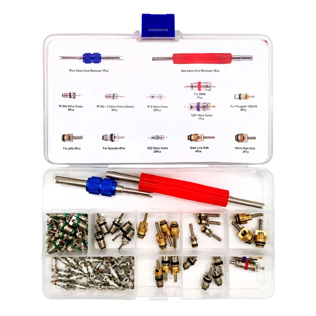 Núcleos de válvula Aire Acondicionado – R134a / R12 – 102 piezas - imagen 2