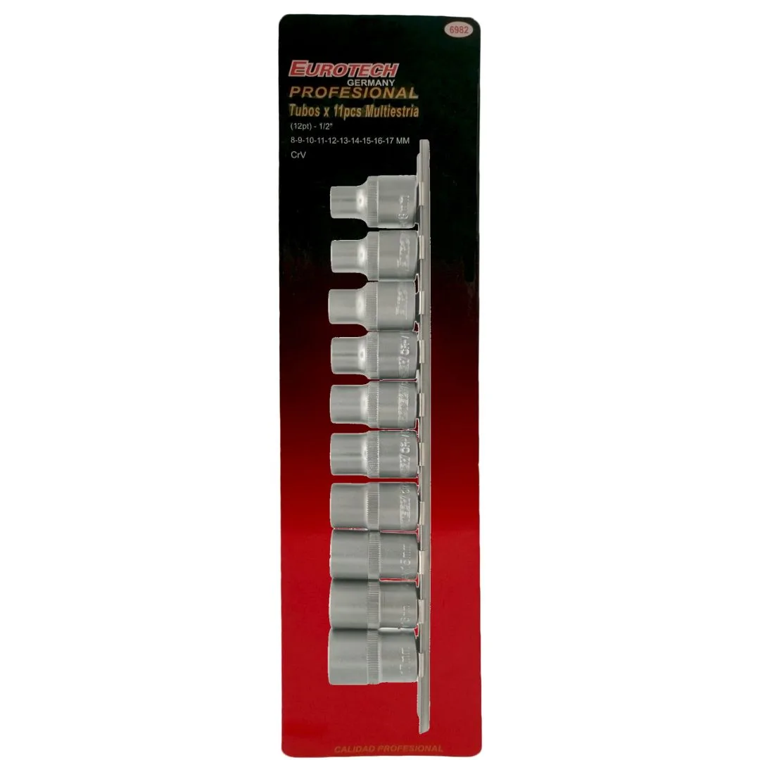 Tubos multi estriados 8 a 17 mm – Enc. 1/2″ – 11 pcs. - imagen 2