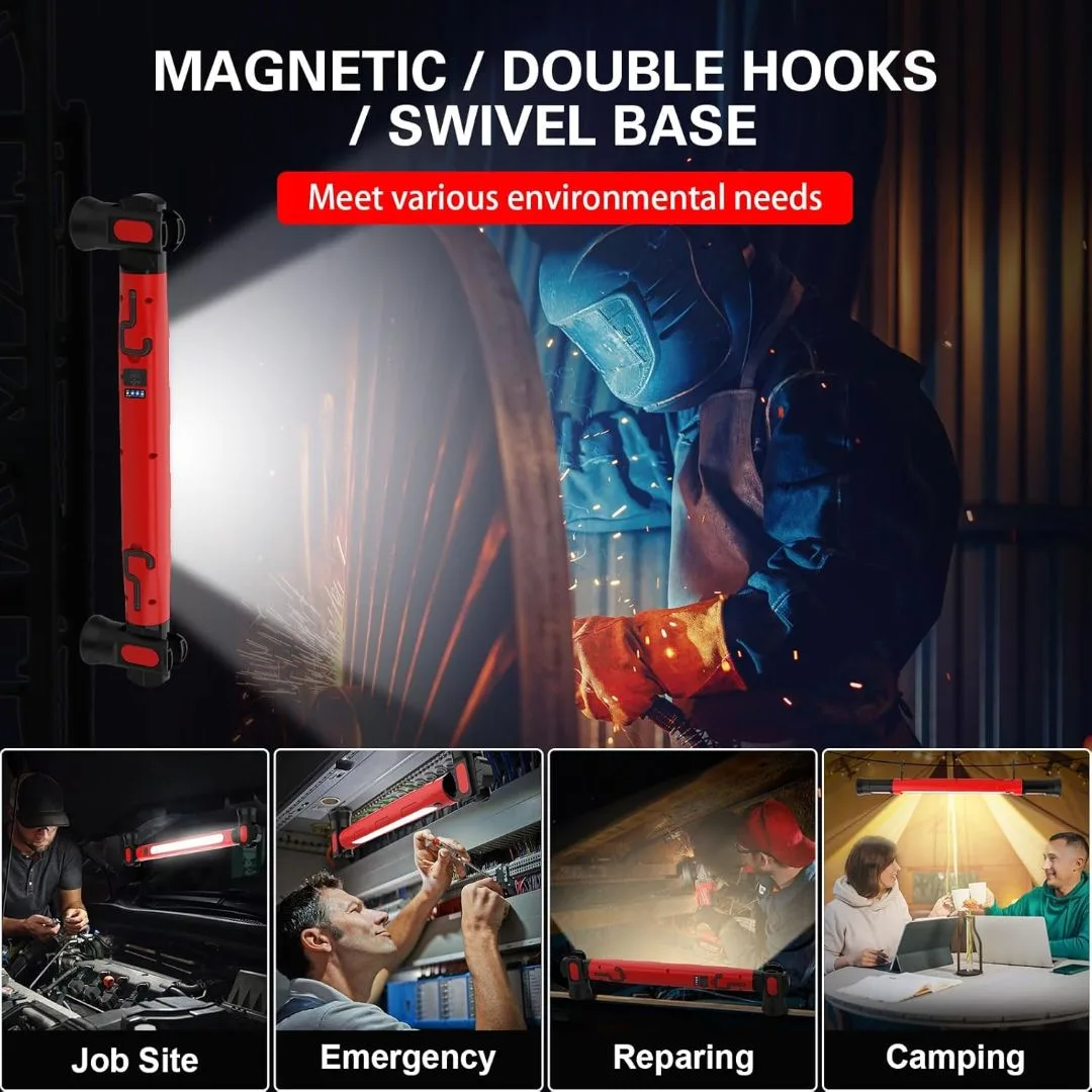 Lámpara de trabajo LED magnética – 10W – Recargable - imagen 4