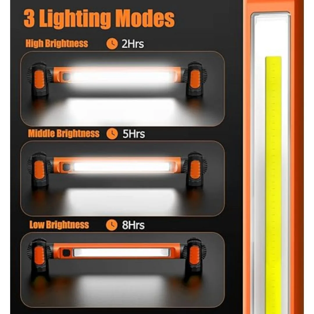 Lámpara de trabajo LED magnética – 10W – Recargable - imagen 7