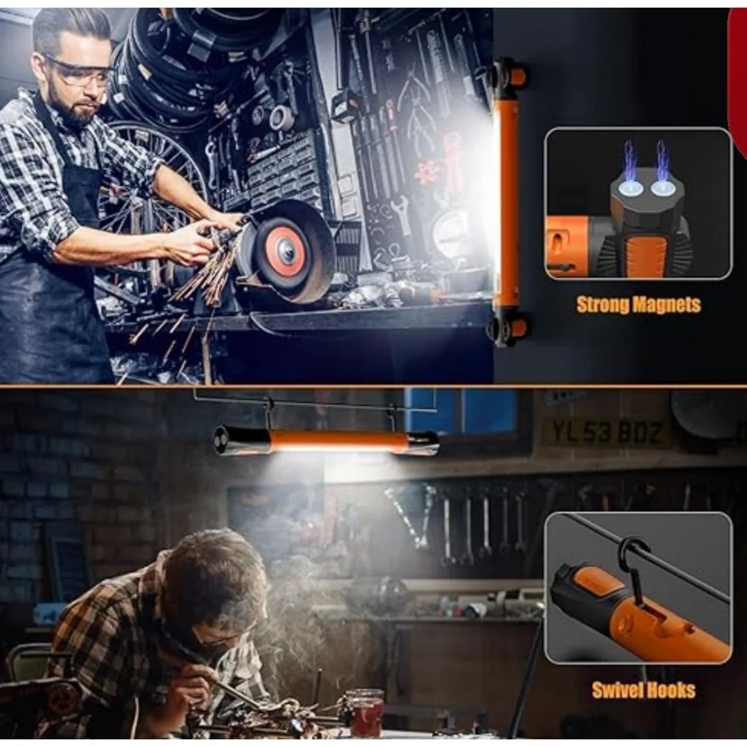 Lámpara de trabajo LED magnética – 10W – Recargable - imagen 9