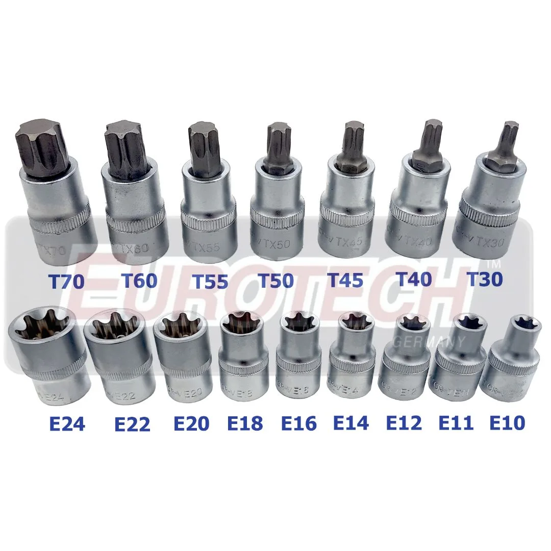 Puntas y Tubos 1/2″ – Torx – 16 pcs. - imagen 2