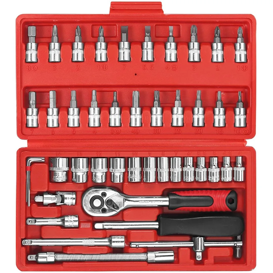 Puntas y tubos allen (hex) 1/4″ y accesorios – 46 pcs. - imagen 3