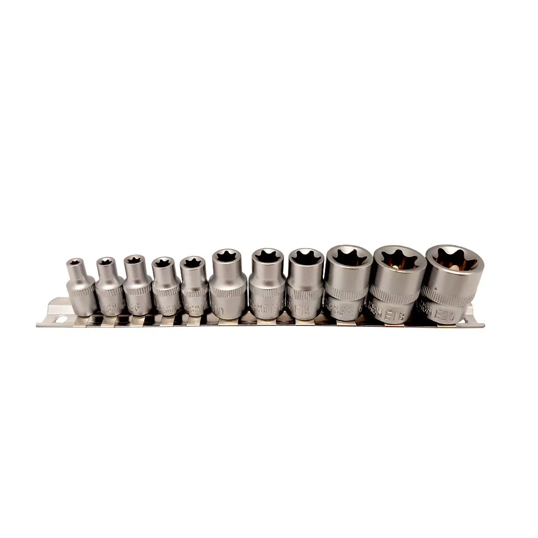Tubos Torx hembra – encastre 1/4″ 3/8″ – 12 pcs.